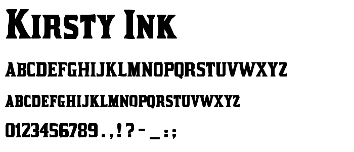 Kirsty Ink font